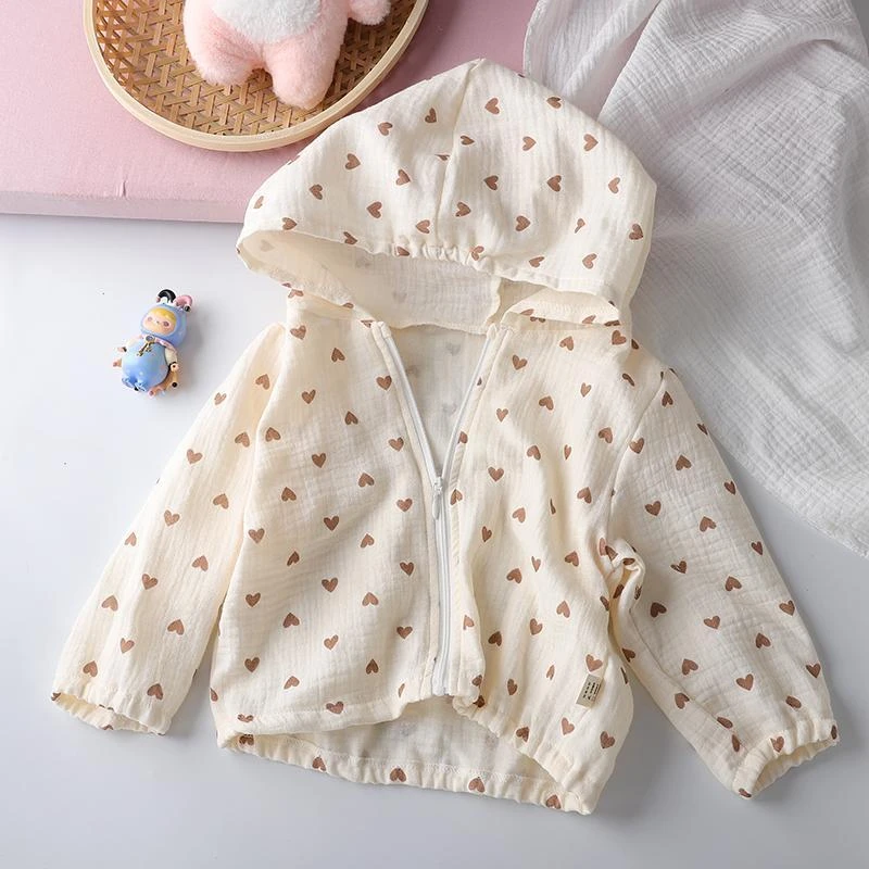 儿童棉质防晒衣婴幼儿春夏薄款空调衫上衣2024新款男女童轻薄外套