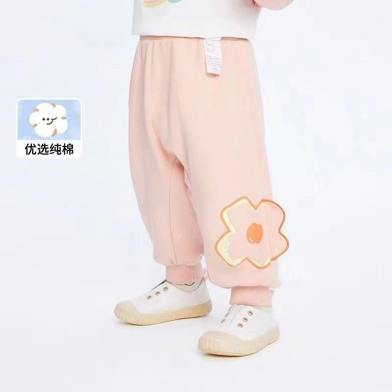 新款休闲裤童装宽松大pp裤宝宝长裤运动纯棉可爱春夏小童裤子薄款