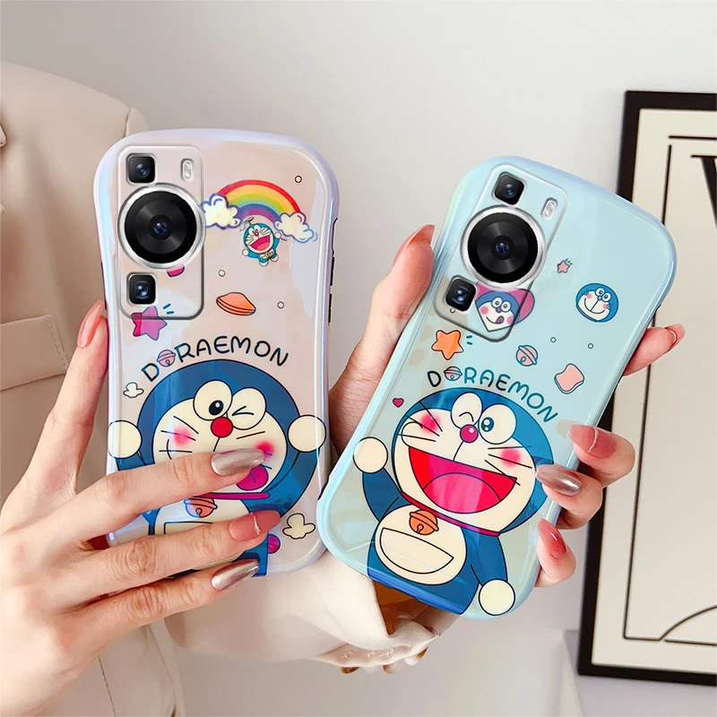 适用华为P60手机壳蓝光小蛮腰p60pro的保护套潮牌卡通哆啦网红新p