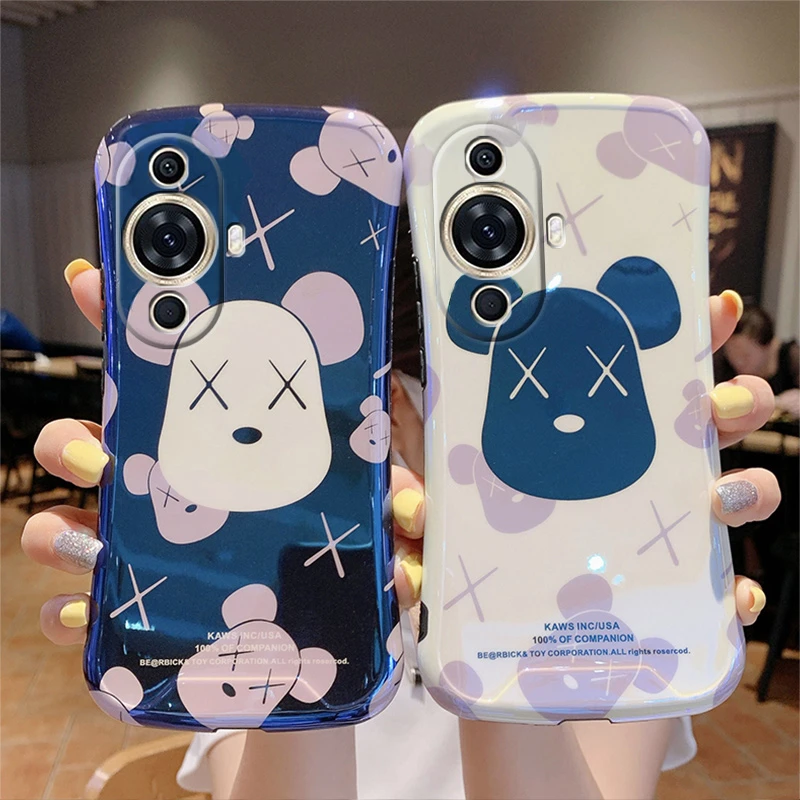 适用华为nova11手机壳小蛮腰novo11曲屏保护套潮牌卡通暴力熊网红