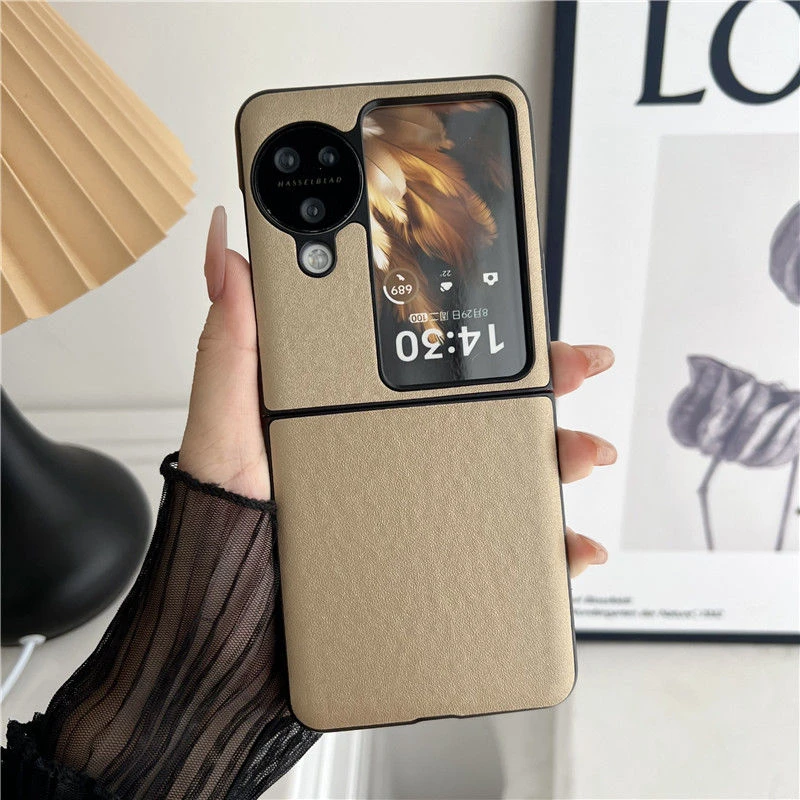 适用轻奢OPPOFindN3Flip高颜值奢华皮质简约全包防摔n2flip手机壳