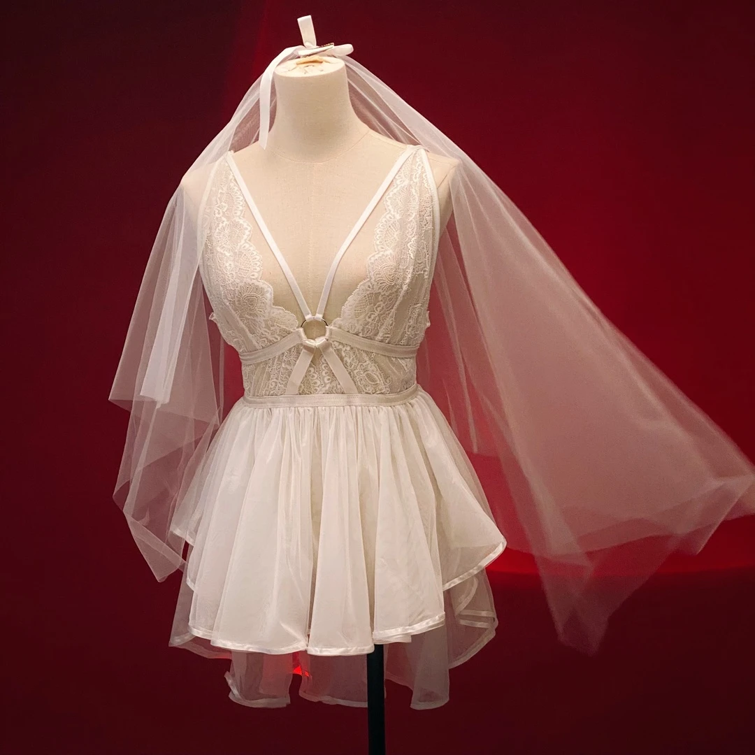 【温婉贤淑】蕾丝深v连衣睡裙性感睡衣性感吊带轻奢高档吊带睡衣