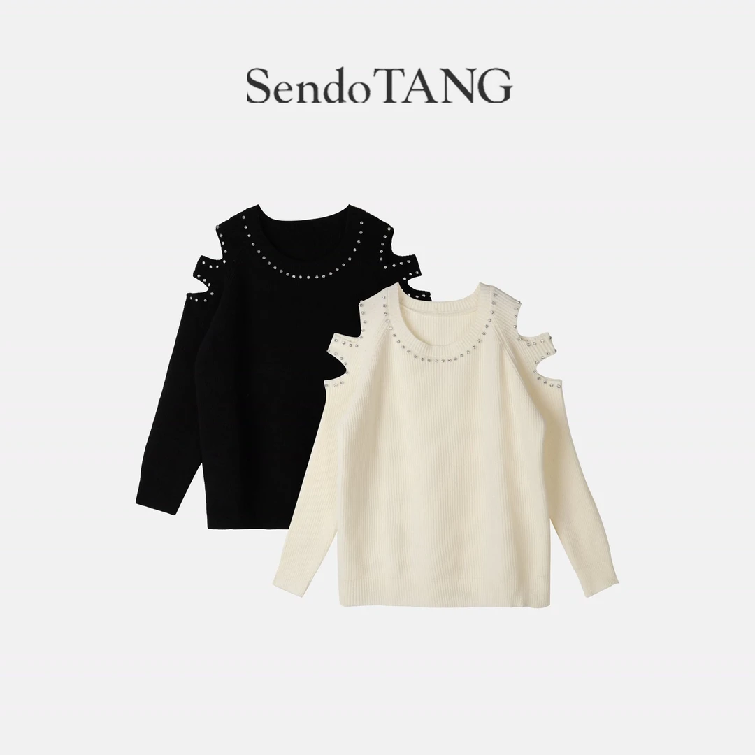 【如玉】胖多洋气女装秋季气质时尚设计感宽松显瘦高级毛衣