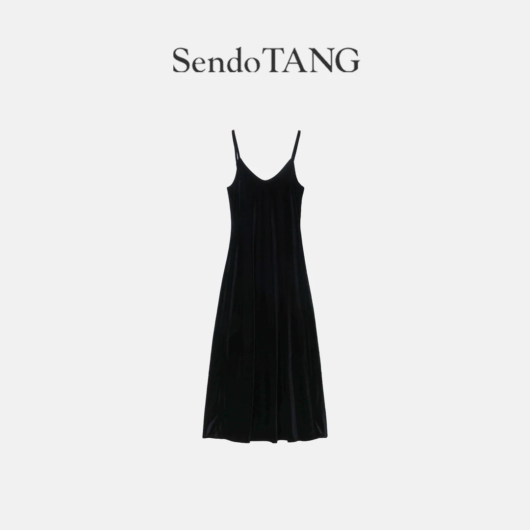 洁儿灿灿【繁华街】女装气质时尚轻奢设计感宽松显瘦吊带连衣裙