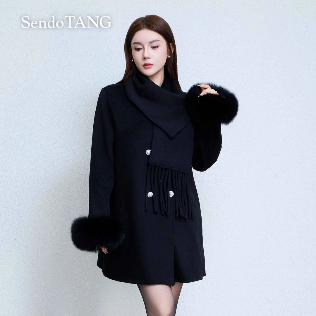 财阀千金风【富贵花】胖多女装新款千金高级感小香风大衣外套