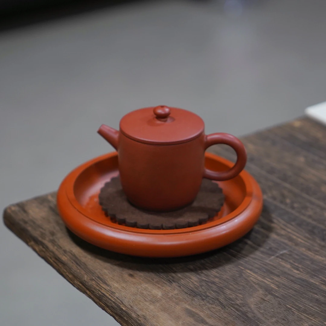 潮州手拉壶【冲罐】黄让高原矿朱泥壶全手工实用器型紫砂壶潮汕茶壶