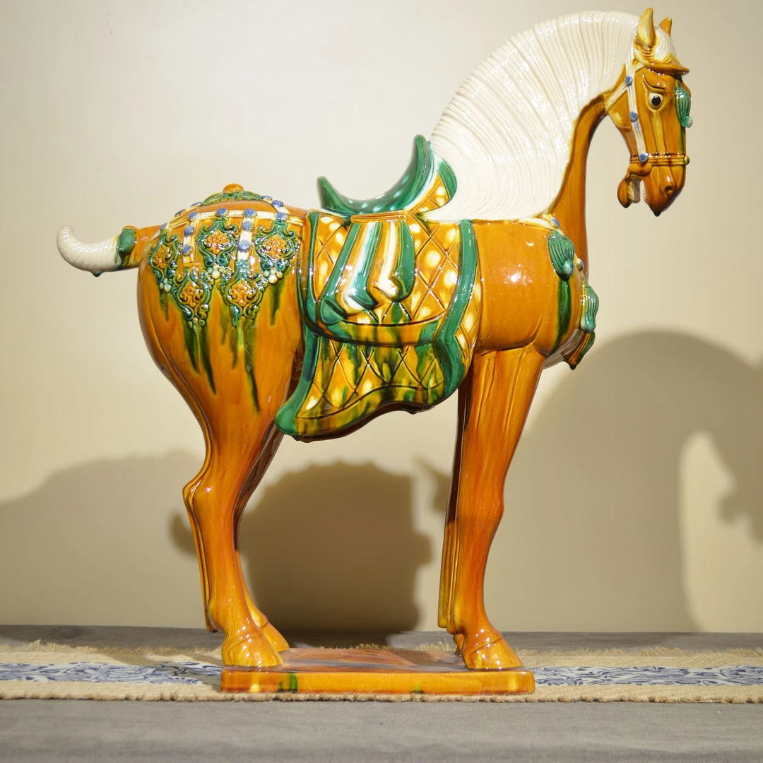 洛阳唐三彩陶瓷摆件【一物一拍】改价专拍高档新中式