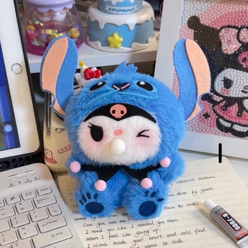 手工diy录音吐泡泡小库史迪仔玩偶吱吱叫挂件材料包可爱公仔娃娃