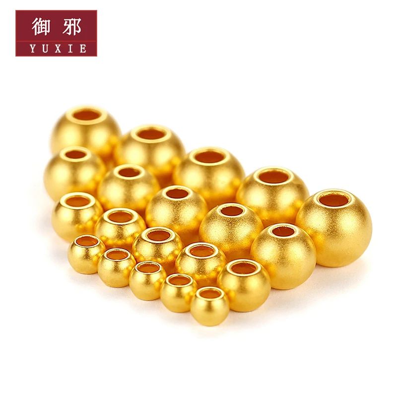 足金999黄金5mm古法38颗约3克   08