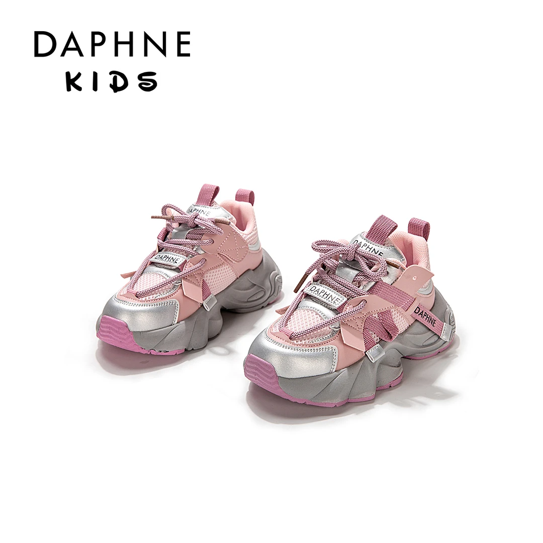 达芙妮Daphne童鞋2024年春季新款时尚百搭运动鞋中大童透气网面