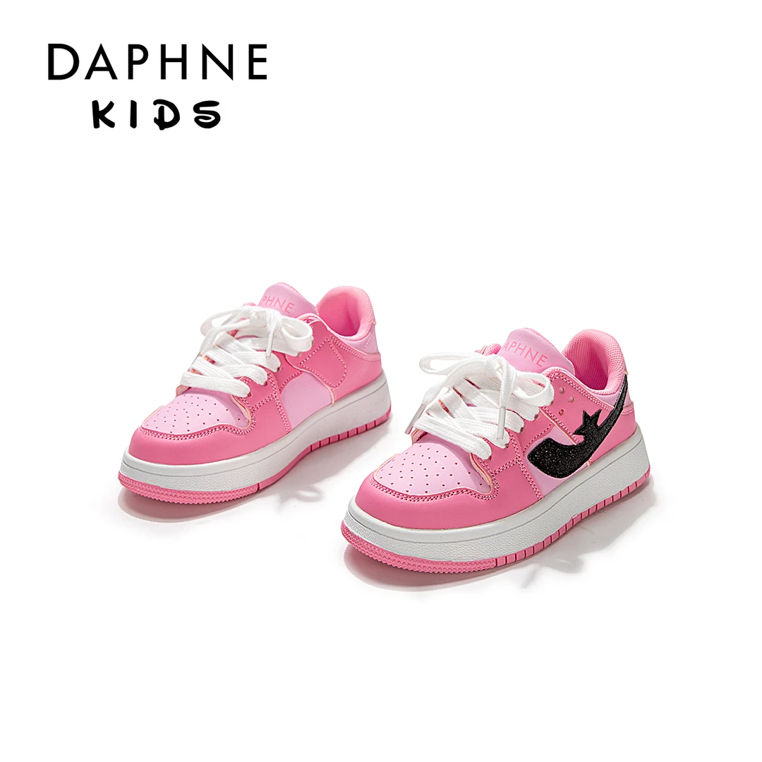达芙妮Daphne儿童2025年春秋时尚百搭休闲鞋低帮撞色小众女男童