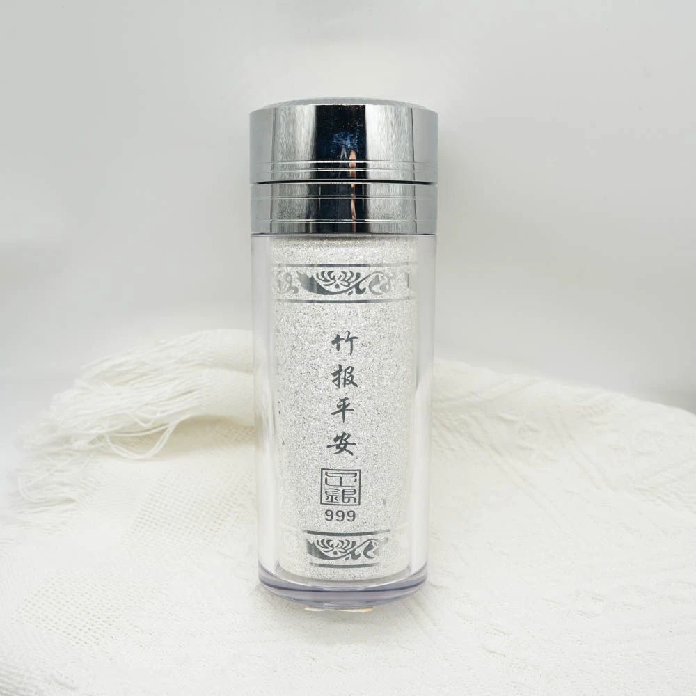 云银雪山 足银亚克力银制品 YHG237雪花银保温杯60±2g