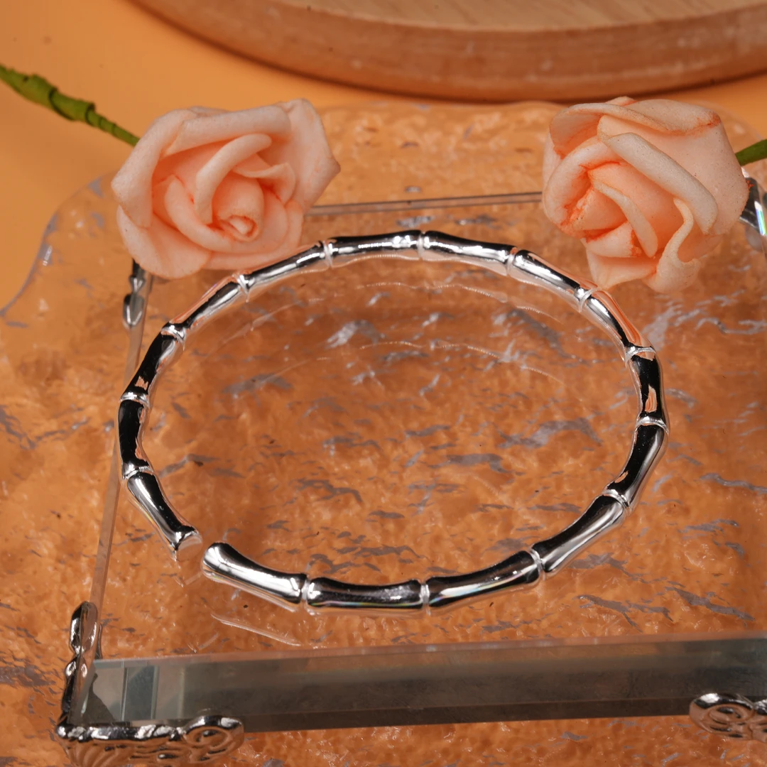 云银雪山 足银手镯 YHA4794【竹影清风】足银999手镯19g±1g