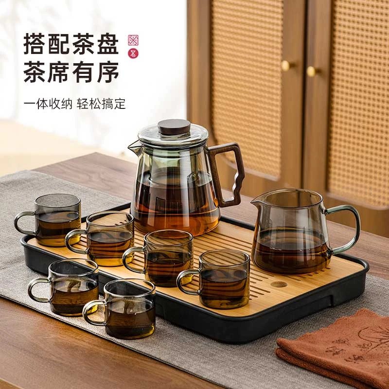 承先玻璃茶具套装2024新款家用耐热高档办公室喝茶茶具整套泡茶壶