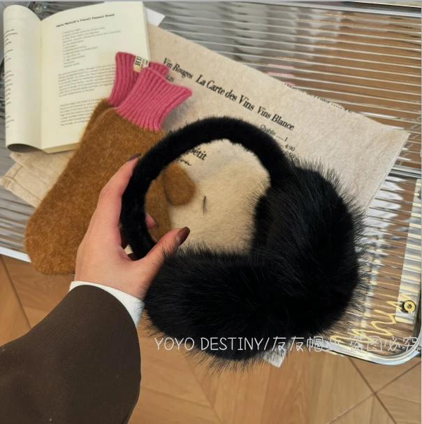 耳罩毛绒绒耳套网红简约加厚保暖防寒秋冬季耳包防冻耳捂子百搭女