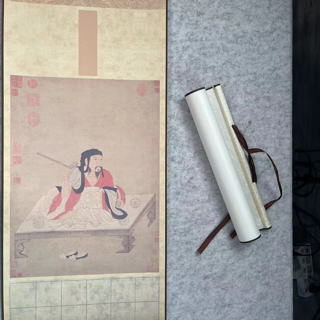 【诫子书90格】半生半熟宣纸方格卷轴书法作品创作蜡染免装裱