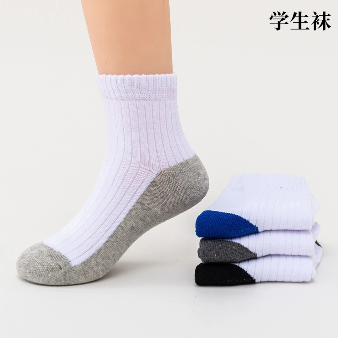 儿童袜子白色中筒袜学生棉袜男童女童春夏秋冬运动演出白色袜短袜