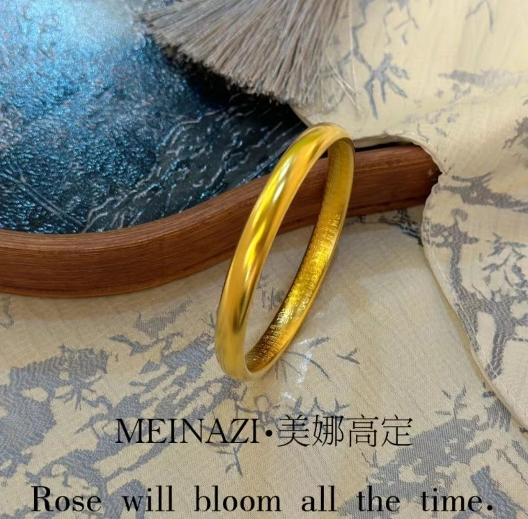 铜合金手镯 MEINAZI/美娜子 |镀金心经手镯莲花|精品气质百搭025