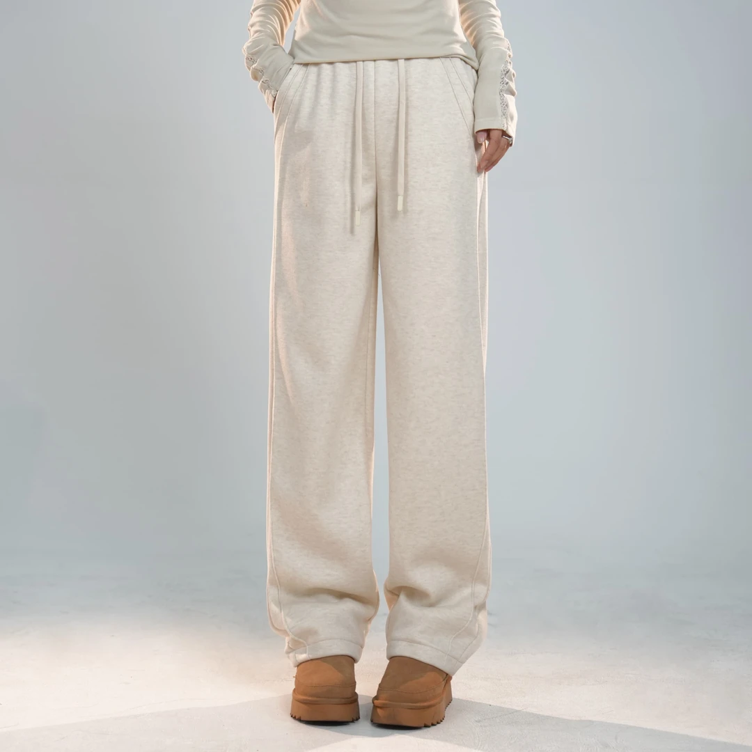 宿慕 SUMU 女款加绒弯刀裤12-5冬季2024新款时尚百搭休闲裤B69052