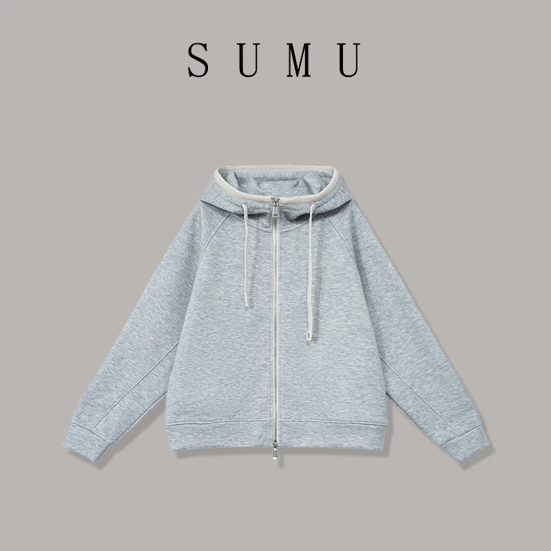 宿慕SUMU 女款连帽外套 9-22秋季2024新款时尚百搭休闲外套A76005