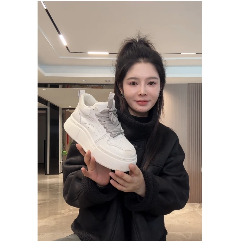 宿慕SUMU 女士加绒休闲鞋11-26冬季2024新款时尚百搭休闲鞋D95031