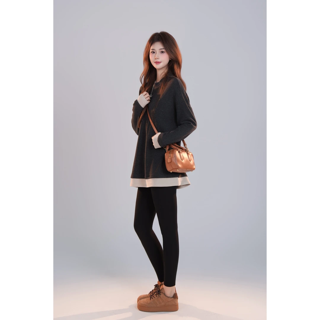 宿慕小雨自产女款卫衣11-17冬季2024新款时尚休闲百搭卫衣B1903A