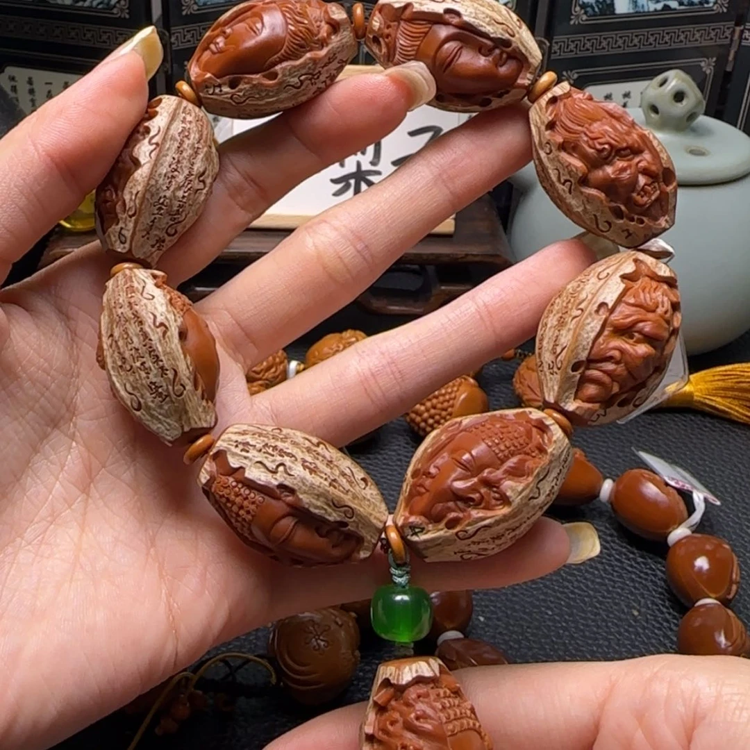 【闪购商品】橄榄核手串包衣佛魔一念