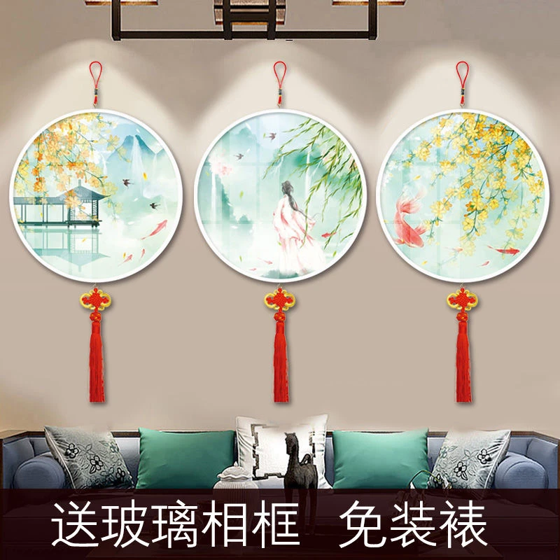 十字绣2024新款线绣客厅小件中式风景新手小幅简单自己绣手工挂件