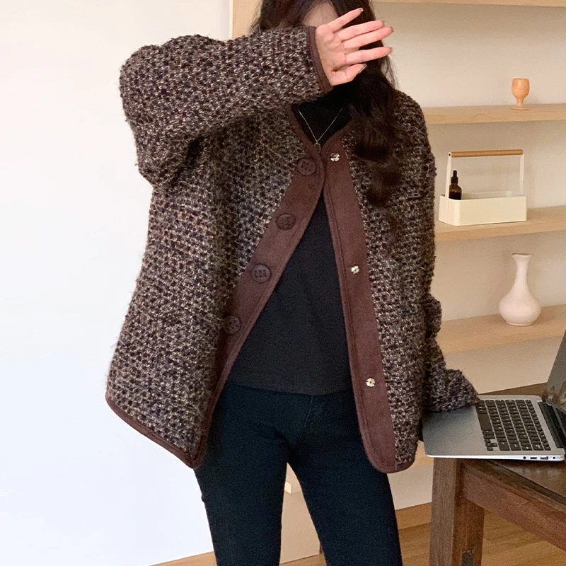 【美拉德风尚】小香风外套，宽松版型藏肉显瘦，大码也能穿出时尚感