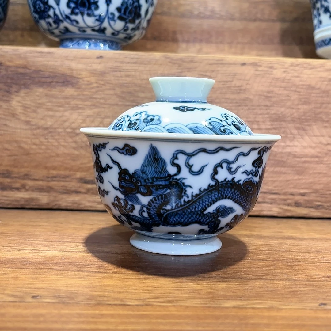 杯，双龙盖碗。