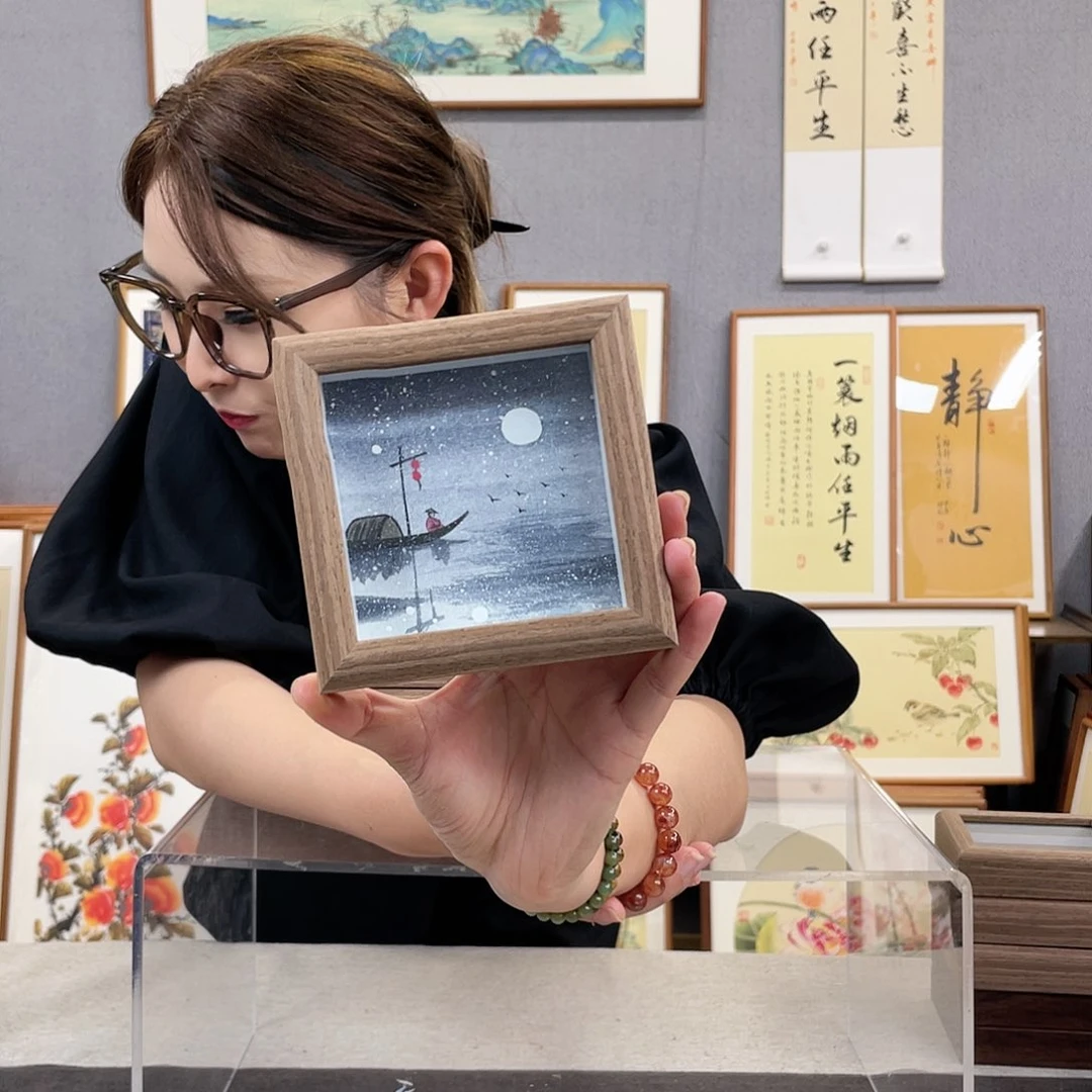 绘画手绘带框尺寸：12*12