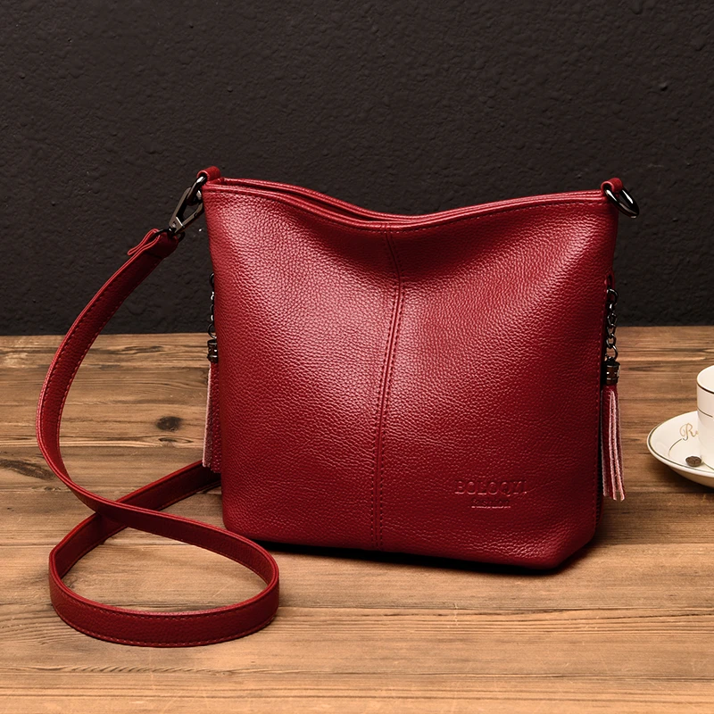 米琦袋鼠时尚休闲百搭中年女士简约妈妈款单肩包优雅洋气斜挎包女