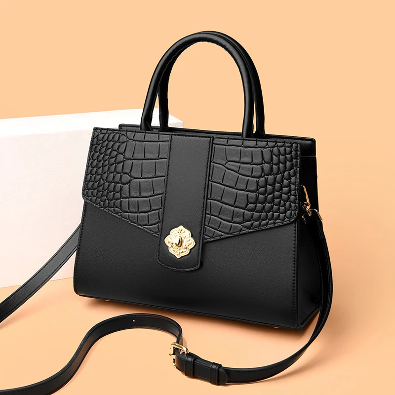 袋鼠哆哆高级感时尚百搭中年女士大气单肩妈妈包休闲简约手提包女