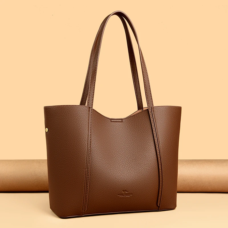 米琦袋鼠女士简约百搭手提包2025新款时尚高级感大容量通勤单肩包