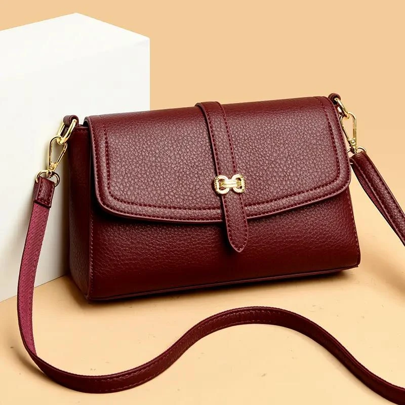 米琦袋鼠品牌女包大气时尚中年女士妈妈简约单肩包洋气百搭斜挎包