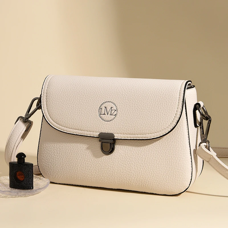 米琦袋鼠韩版洋气简约女士斜挎包2025新款小众时尚休闲百搭单肩包