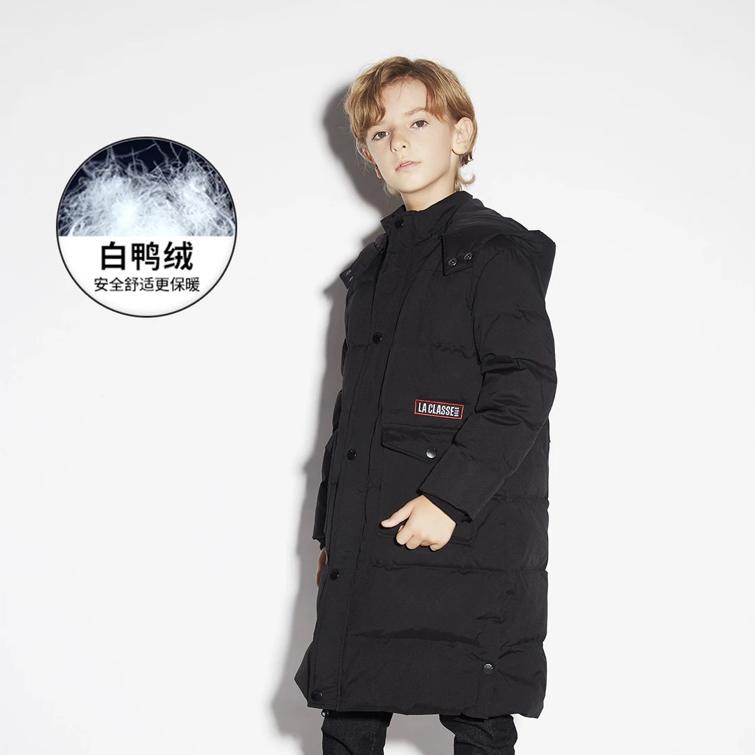 ELLE KIDS【中长款羽绒服】冬季男童羽绒服儿童加绒保暖EFD413378