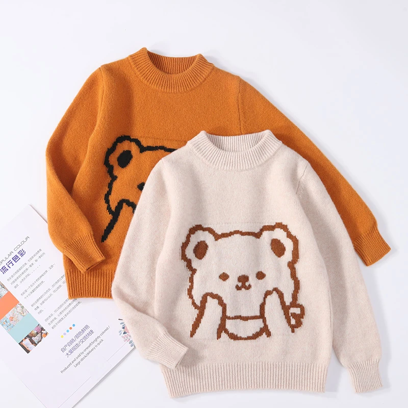 34儿童羊毛衫女童套头毛衣男童加厚羊毛衫宝宝秋冬线衣针织打底衫