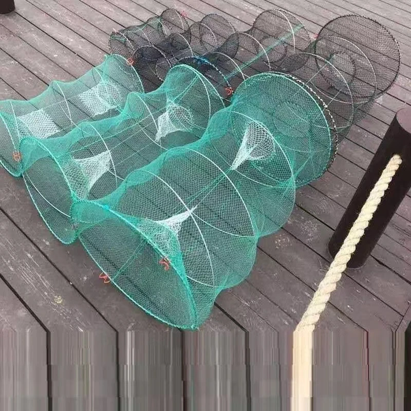 新款自动可折叠捕鱼笼圆形弹簧笼甲鱼笼黑鱼抓鱼神具黑科技黄鳝笼