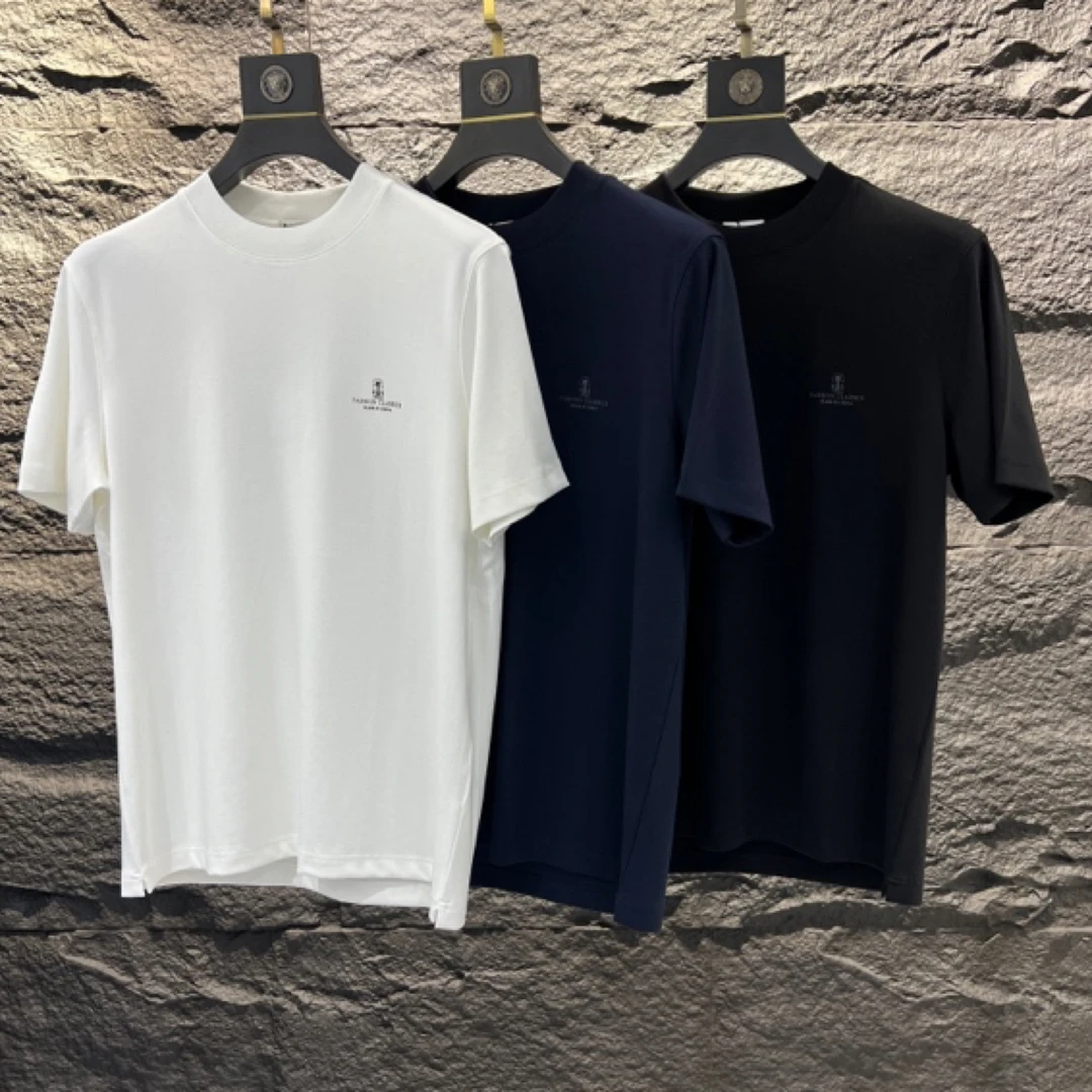 兄弟/650男士秋冬新款时尚商务休闲百搭舒适修身小标圆领半袖上衣