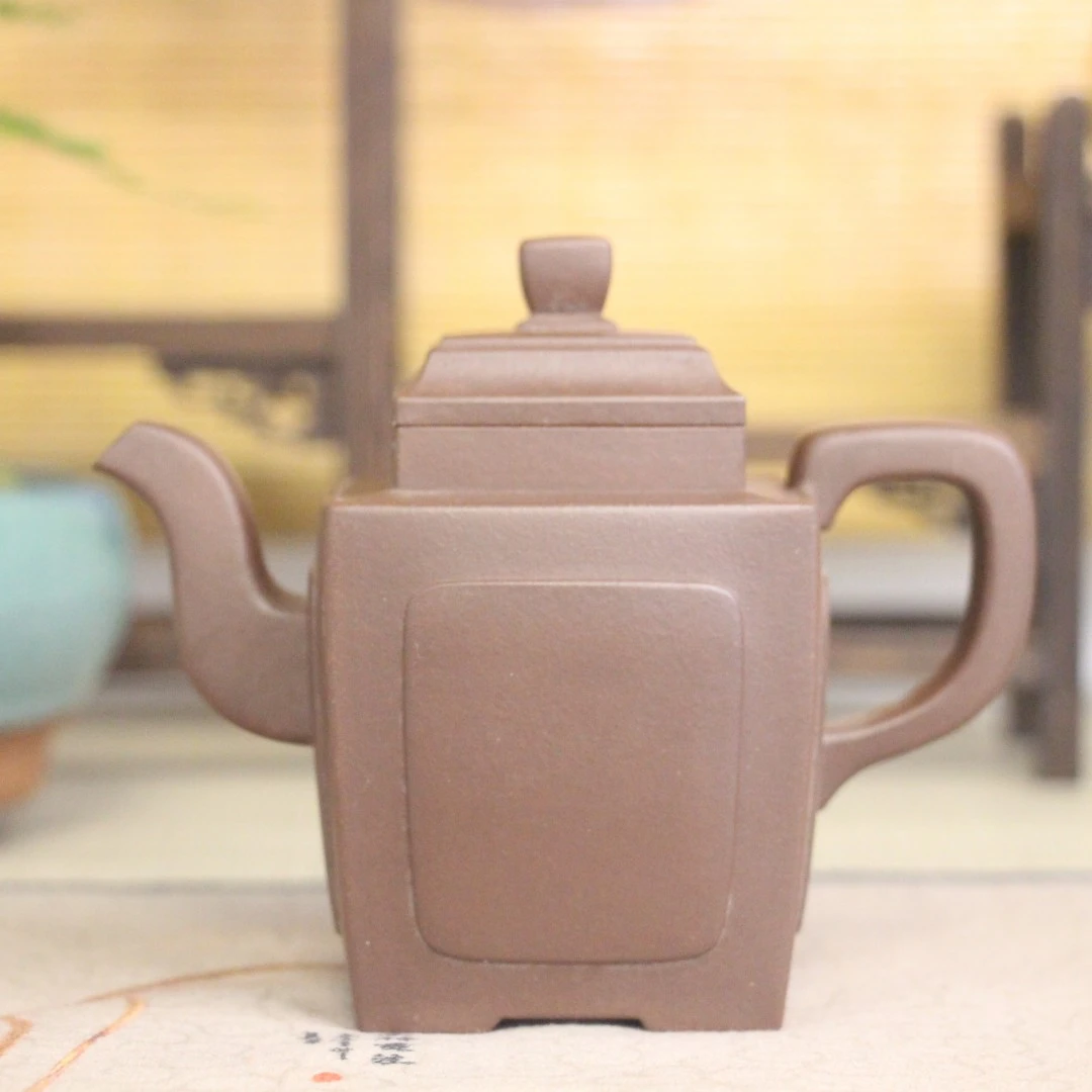 【正高张洪明紫砂】夺魁 老紫泥 190毫升 宜兴紫砂