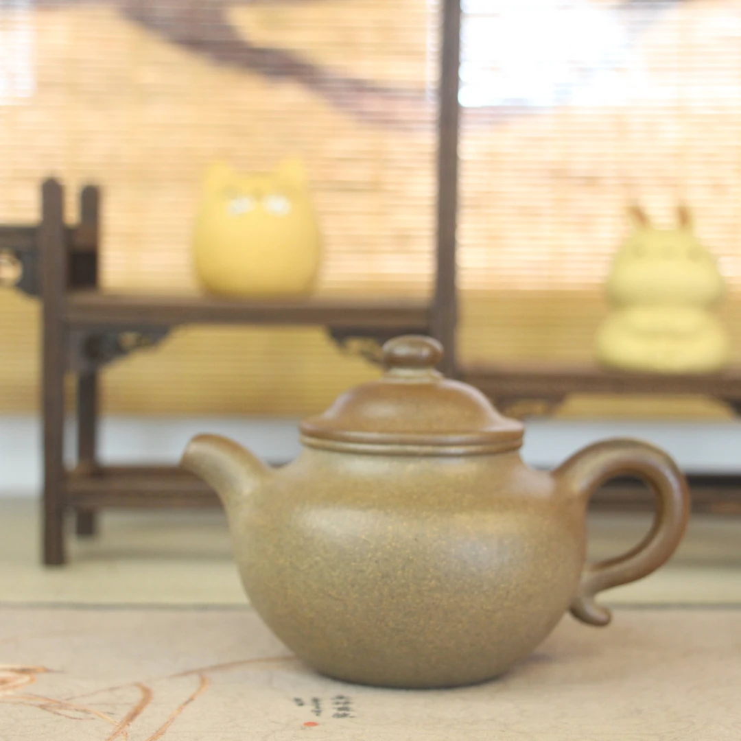 【杨俊英紫砂】莲子 220毫升 降坡泥 柴烧 精工半手 宜兴紫砂