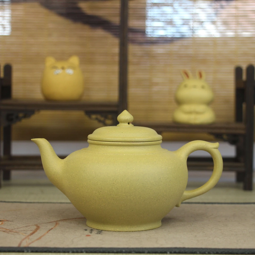 【杨俊英紫砂】笑樱 240毫升 本山绿 宜兴紫砂 精工半手