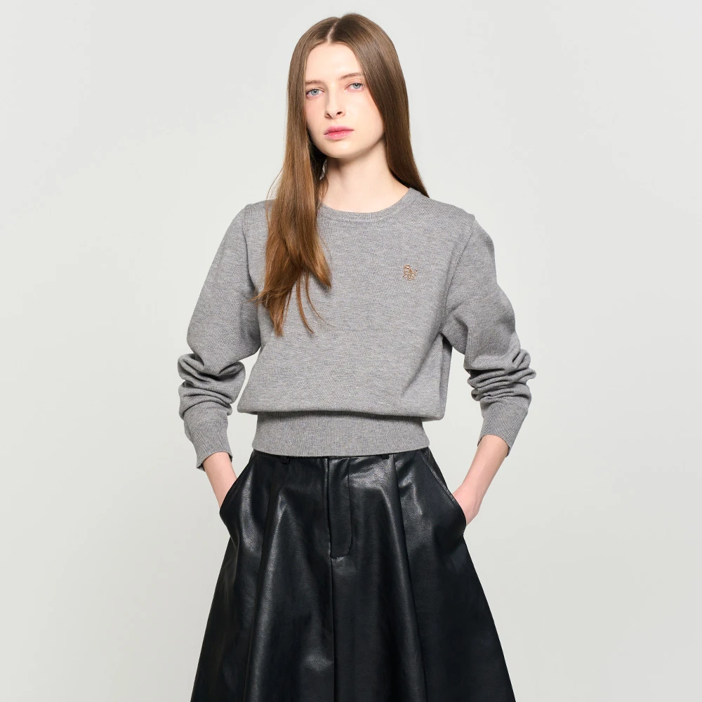 GENERAL IDEA BY BUMSUKGNRL圆领金扣针织套头毛衣5508