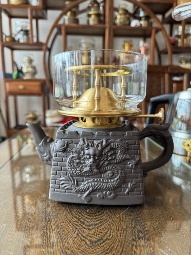 宜兴大号紫砂壶大容量功夫泡茶壶家用手工过滤朱泥壶茶具