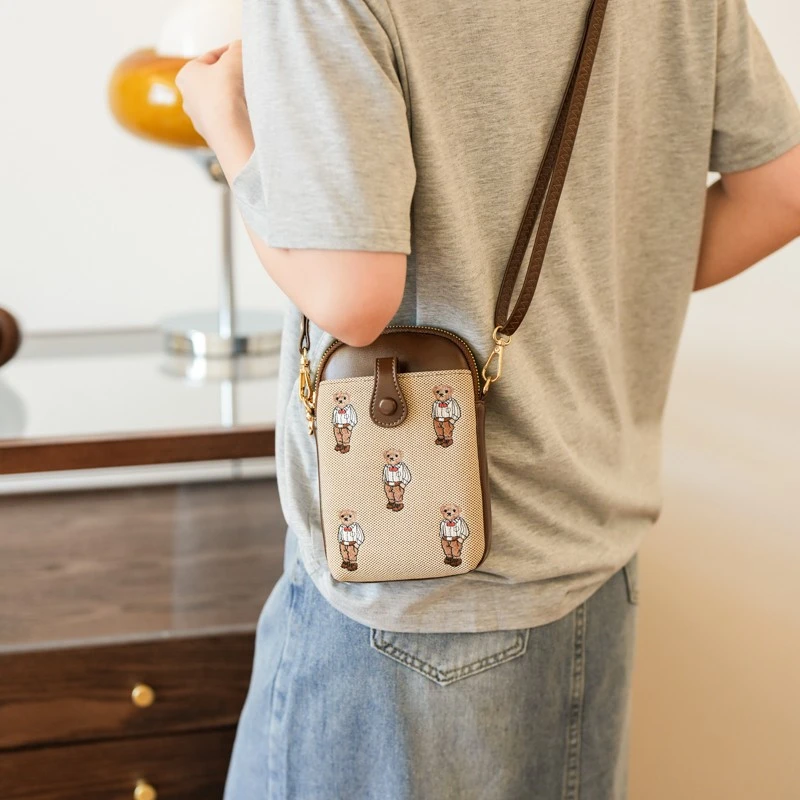 北包包帆布手机包包女2024新款时尚小包轻便百搭斜挎包休闲单肩包