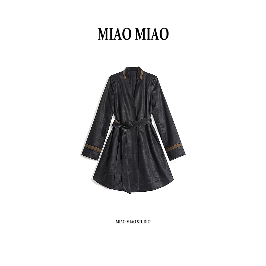 【雅舒】淼淼家20160 重缎气质时尚国风秋季新中式香云纱上衣外套