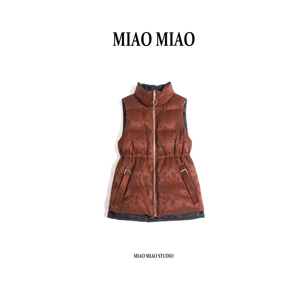 【冬婉】淼淼家20270秋冬新款白鹅绒双面穿丝毛香云纱鹅绒服马甲