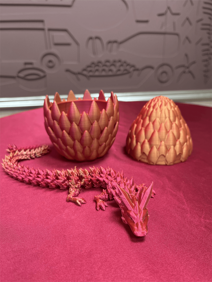 网红爆款3D打印翻盖版水晶龙玩具创意摆件多关节可动儿童礼物惊喜