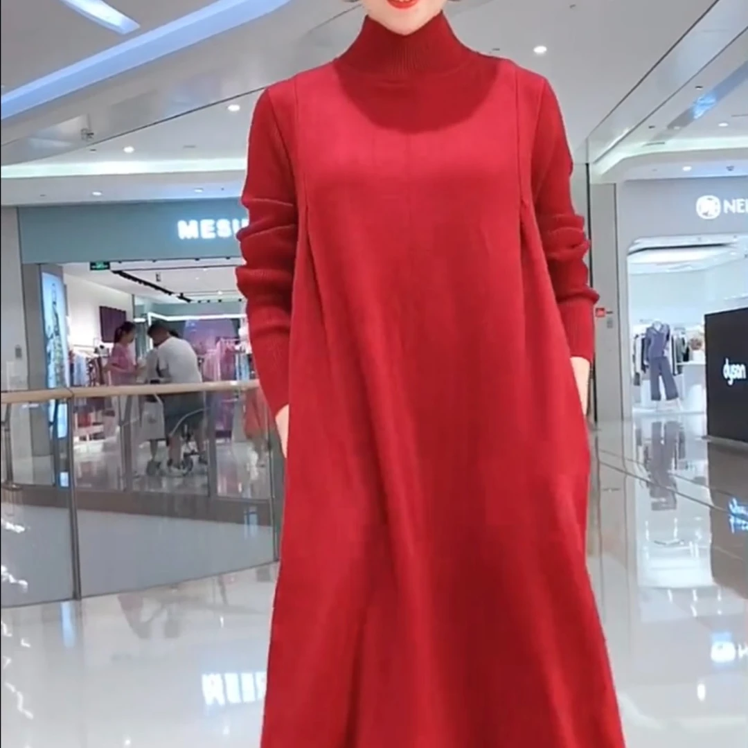 针织毛衣长裙609#